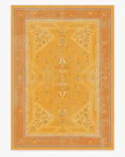 305' x 425' | Machine Washable Runner Rug | Kid & Pet Friendly | Indoor Rug | Iris Apfel Colourful Loom Mango Rug | Ruggable