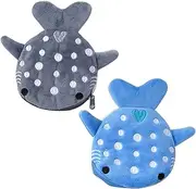 [BinPhorm] Shark Coin Purse for Kids,2 PCS Cute Animal Zip Pouch Small Portable Coin Wallet for Boys Girls Kids Wallet Ideal for Change Cards Keys, Blue