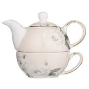 Ashdene Elegant Rose New Bone China 250ml Tea For One Brewing Pot/Cup Cream