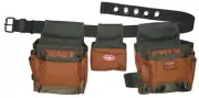 Handyman's Rig, 52 in Waist, Poly Ripstop Fabric, Brown/Green, 11-Pocket