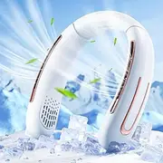 WITHOUSE Portable Neck Fan, 8000 mAh 20Hrs Runtime, 3-Levels Airflow Bladeless Fan Hands Free Personal Wearable Rechargeable Battery Powered Fans for Sports/Home/Travel Gifts for Women Men