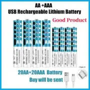 AA AAA 1.5V rechargeable Battery 2600mAh AAA 2300mAH 1.5V USB fast charging