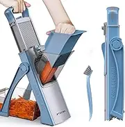 ZTQCSQ [All in 1] Upgraded Version Mandoline Slicer for Kitchen & Adjustable Mandoline Slicer. Veggie Chopper, Vegetable Cutter, Detachable Blade, Slice, Strips, Dice, Shred and Chop