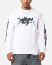 [GOAT CREW] Goat Crew Marvel Spider-man Y2k Venom Long Sleeve T-shirt White - Size XL XL White