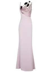 16 Arlington Alzir Lilac Feather-trimmed Gown - Light Pink - 12 12