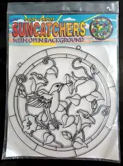 Kelly’s Goof-Proof Sun Catchers "Hummingbird & Flowers" Vintage 1995 - NIP