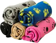 BUGUUYO Warm Plush Dog Blanket 2-Sided Pet Blanket for Cats Dogs Comfortable Cozy for Winter