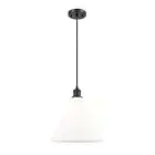 Innovations Ballston Cone 12" Mini Pendant, LED, BK/FS - 516-1P-BK-GBC-121-LED