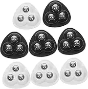 8Pcs Mini Swivel Caster Wheels Self Adhesive Rotation Quiet Heavy Duty Wheel Pulley for Furniture and Storage Boxes Sturdy and Easy Installation for Home Organization