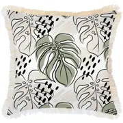 Cushion Cover-Coastal Fringe-Rainforest Sage-60cm x 60cm