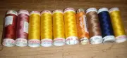 NEW 10 SPOOLS METTLER / GUTERMANN THREAD MULTI COLOR POLYESTER SPOOLS 1640 yds.