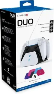 Gioteck Charging Dock for 2 PS5 Controllers with 6 Interchangeable Colour Cases