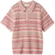 [SNIDEL] Home SHNT252031 Women's Striped Polo Pullover