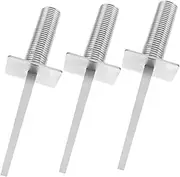GALPADA 3pcs Ground Stake for Football Flag Soccer Football Flag Base Football Flagpole Spike Practice Spring-Based Flag Holder Flagpole Base with Spring Playing Equipment Iron Silver