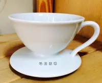 在飛比找Yahoo!奇摩拍賣優惠-【豐原哈比店面經營】日本有田燒麥飯石專用陶瓷濾杯-白色