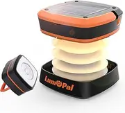 Lumopal Solar Lantern Camping, Collapsible Solar Camping Light Rechargable,LED Portable USB Solar Lamp IP54 Waterproof lights for Backpacking Gear,Emergency Charger for Phone,Tent,Power Outage, Hiking