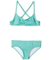 Billabong Girls' Sol Searcher Crossback Bikini Set (4-14) Sz. 8 Turquoise 148588