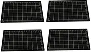 Angoily 4pcs Magnetic Cutting Pad Magnetic Tray for Screws Magnetic Display Board Magnetic Tray for Mechanic's Magnetic Dot Board Magnetic Cutting Mat Magnetic Tool Pad Rubber Black