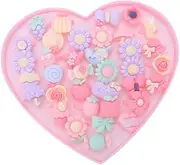 Abaodam 36 Pack Macaron Flower Rings Boys and Girls Dress up Pretend Play Rings for Birthday Party Daily Wear