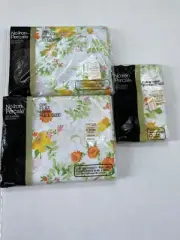 NOS Vintage JC Penny Percale Buttercup Full Flat / Fitted Sheets / pillowcase