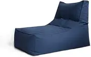 ZLYTQZHGBHD Comfortable Mini Lazy Sofa with Footstool (Color : Navy Color)