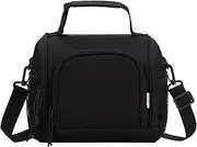 Lunch Bag for Men,Vaschy Reusable Insulated Large Lunch Box Container Cooler Bag for Adults/Women/Kids for Work,School,Picnic Black