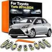 8Pcs LED Interior Light Trunk Lamp License Plate Bulb Kit, For Toyota Yaris 2014-2017 2018 2019 2020 2021 2022 2023 2024