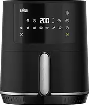 [Braun] MultiFry 3 HF3030, Air Fryer Oven with 4.3L Capacity, 80-200° Digital Temperature Control, RealAir Technology, 8 Preset Programs, Touch Control, 1500W, Matt Black