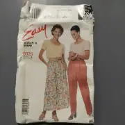 EASY McCall's 9326 Pull on skirt, Pullover top & pleated pants, Sz 10-16 UC, FF