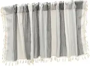 Small Window Short Curtain Kitchen Partition Stripe Design Safety Material for Bathroom Cafe Easy to Install