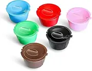6 Pieces Reusable Coffee Capsule for DOLCE GUSTO Coffee Machine, HAILASRE Refillable Coffee Capsules Reusable Coffee Pods Filter for DolceGusto Coffee Machine, 6 Colours