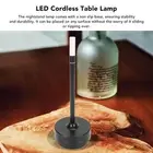 (Black)LED Cordless Table Lamp With Touch Sensor Portable LED Table Lamp USB