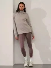 NEW ATHLETA Cozy Karma Twist Neck Sweatshirt Small Feather #882476