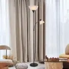 Adjustable Black Floor Lamp With Reading Light Tall Lamp For Living Room Bedr...