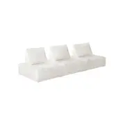 Modular Armless Sofa Sherpa White