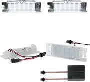 DEMULAX 24-SMD LED License Plate Light Lamps, for OPEL, for VAUXHALL Adam, for Astra H, for Astra J, for Astra K, for Cascada, for Corsa C Corsa D Corsa E Insignia A Car Number Plate Light(18 SMD)