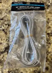 ARCHER CAT NO. 279-374 TELEPHONE 12’ MODULAR LINE CORD RJ11/RJ14 NEW