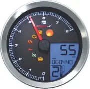 KOSO 2013-2017 FXSB Softail Breakout Harley Davidson SPEEDO / TACH SIL BEZEL LCD