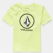 Brand New Mens Volcom Crisp Stone T-shirt Neon Yellow Size Medium