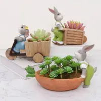 在飛比找樂天市場購物網優惠-[極簡家居]新品搶鮮 兔園秋收季盆器~可愛兔子田園微景觀花器