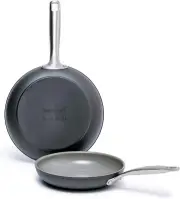 Versatile 8" & 10" Frying Pans - Ultra-Durable Ceramic, Oven & Dishwasher Safe