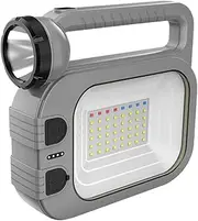 Spotlight Flashlight - Powerful LED Searchlight | Rechargeable Handheld Torch with Outdoor Use | Solar Handheld Torch for Camping, Hiking, and Emergencyy | Searchlight with Long Range
