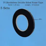 5 Sets of 5mm Double Sided Foam Tape for Borderless TV LCD Screen Frameless