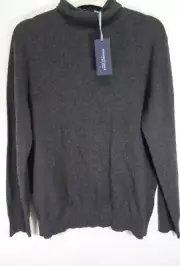 Nwt Vineyard Vines Mens Charcoal Gray Cashmere Turtleneck Pullover Sweater Sz M