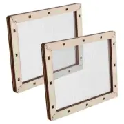 Wooden Paper Mold Frame with Fine Mesh 2pcs Handmade for DIY Smooth Paper Sheet