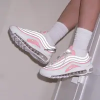 在飛比找Yahoo!奇摩拍賣優惠-Nike Air Max 97 白粉 女鞋 慢跑鞋 增高 反