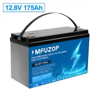 12V 175Ah LiFePO4 Lithium Iron Phosphate Battery Rechargeable BMS Camping RV