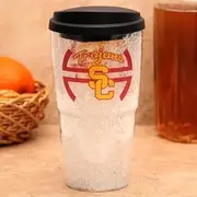 NCAA USC Trojans Crystal Freeze Tumbler with Lid, 24-Ounce