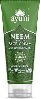 Ayumi Neem & Tea Tree Face Cream. Vegan, Cruelty-Free, Dermatologically-Tested, 1 x 100ml