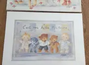 French Bear & Baby Print - Nursery - Unisex - Rare J Wolff Print - NEW